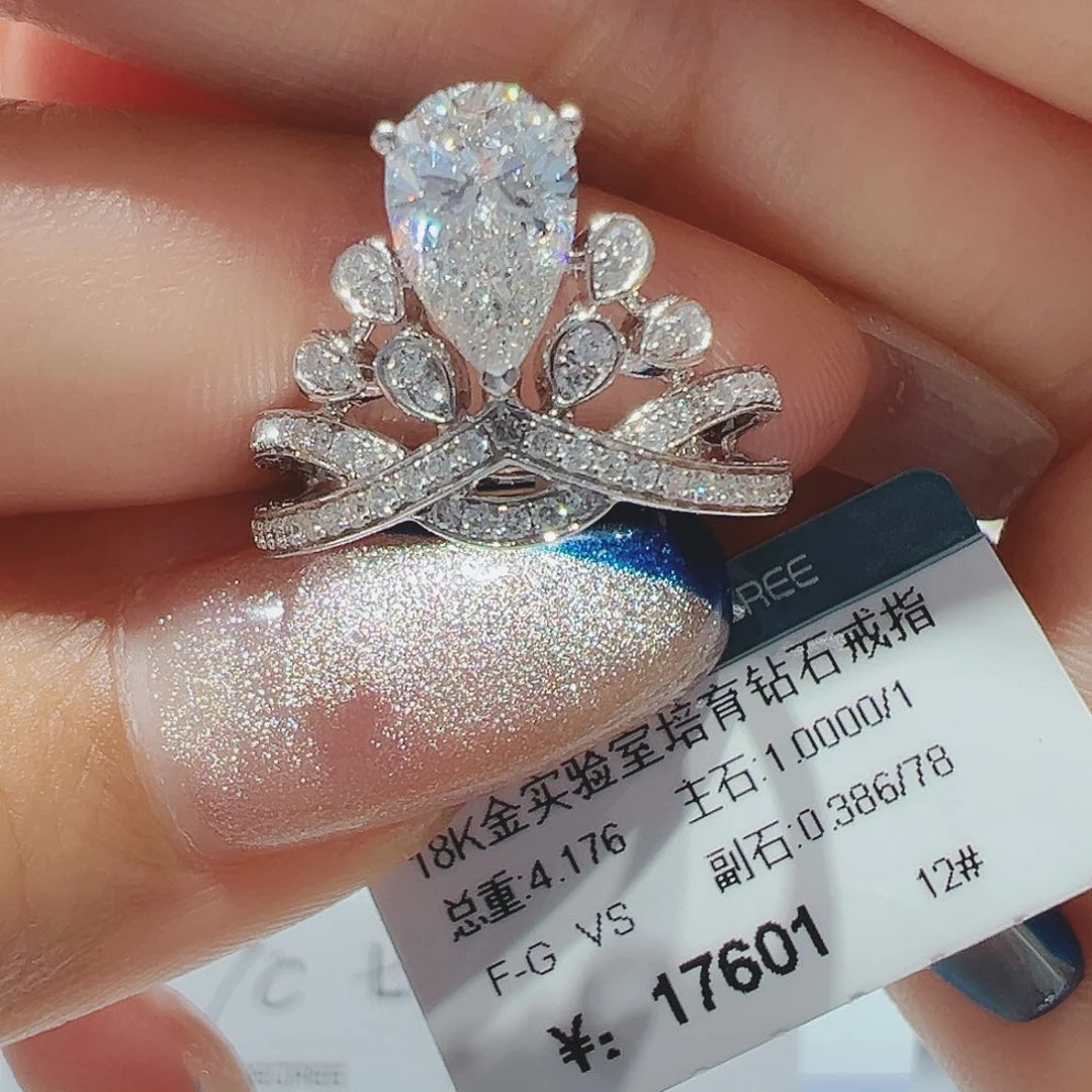 实验室培育钻石18K金镶嵌1ct12