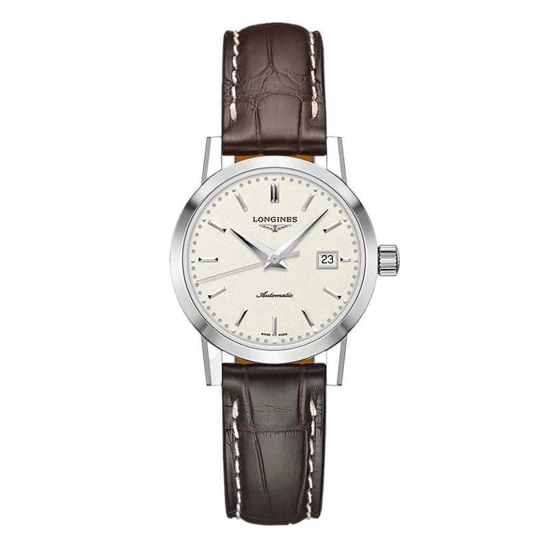 99新 Longines/浪琴 经典1832/机械/白盘条丁/表径30mm/女士腕表