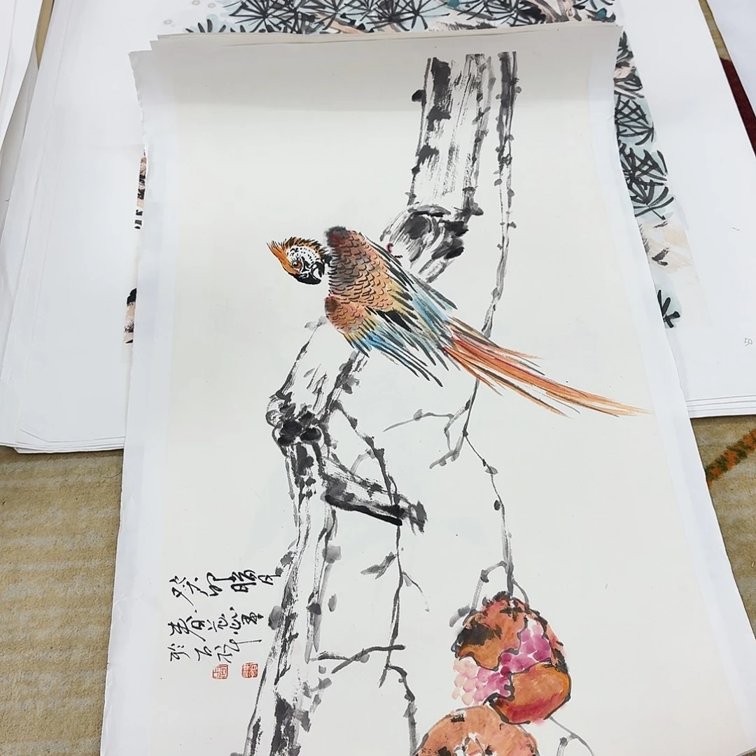 国画四尺四开手绘作品
