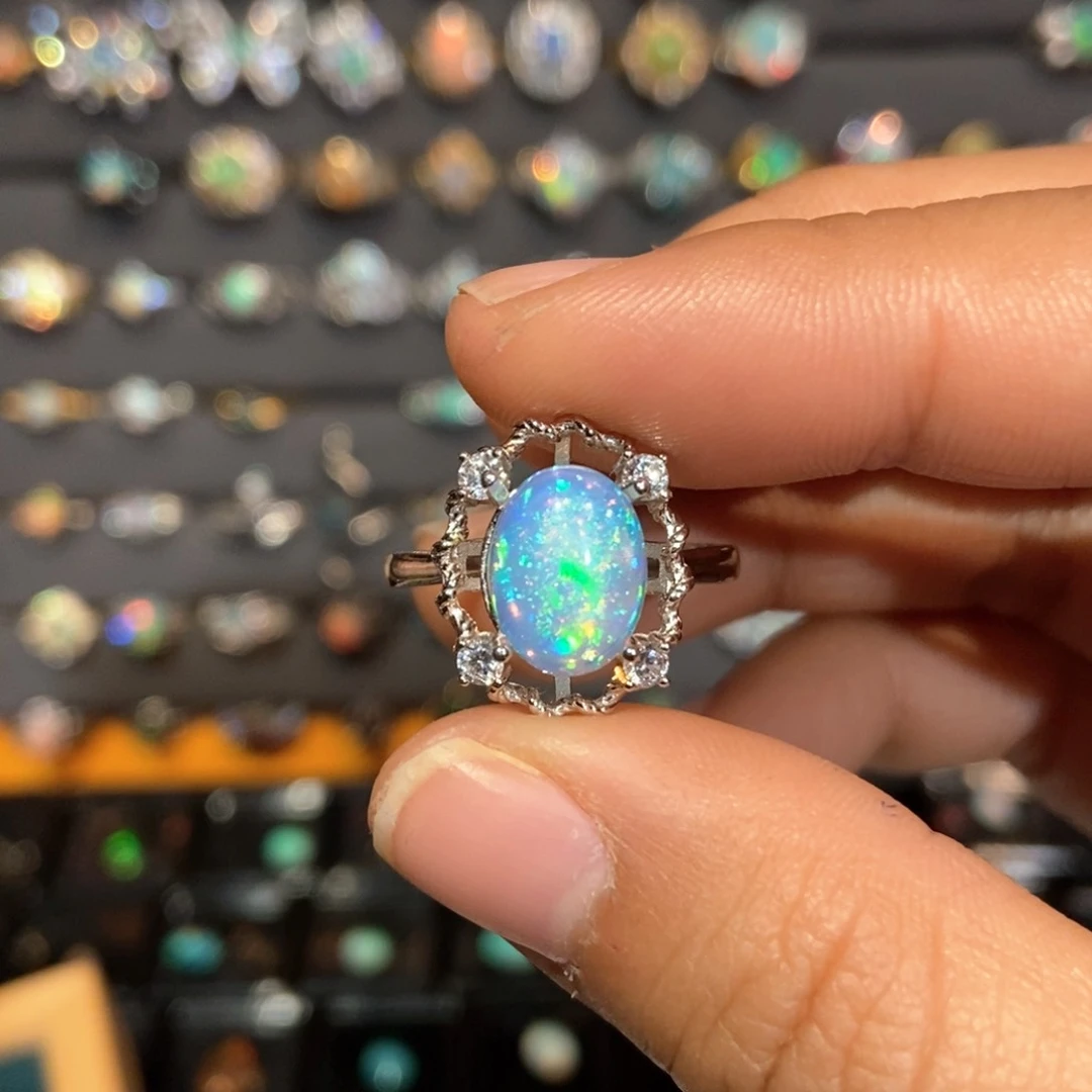 欧泊戒指—银S925镶嵌