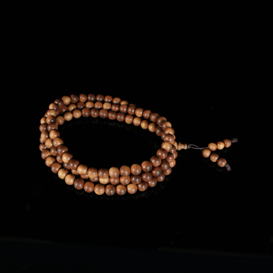 DY-B6262 印度老山檀香横纹沉水念珠 0.7*108  22.71g