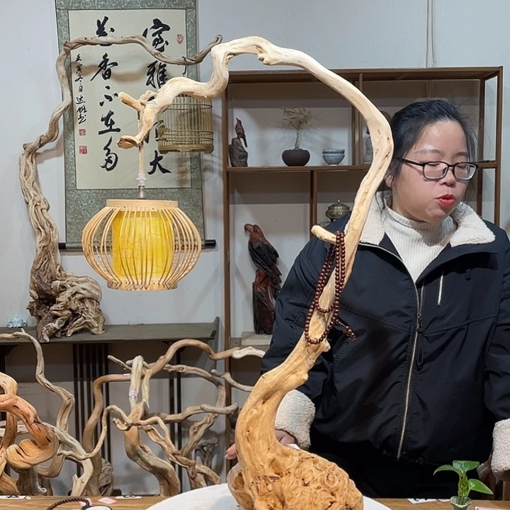 香榧木杜鹃根根艺摆件5