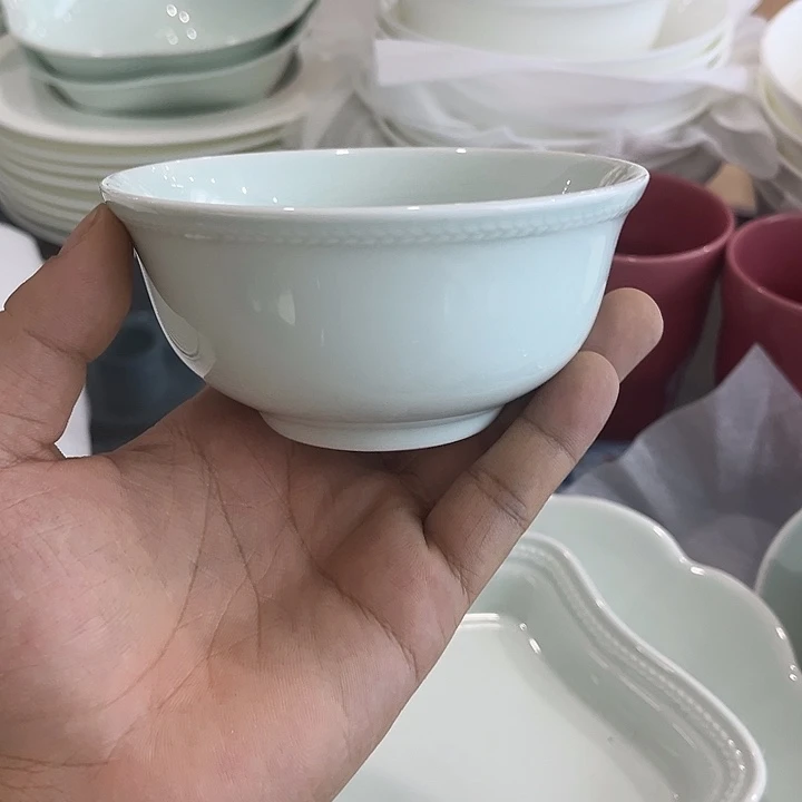 五****4.5寸影青麦穗米饭碗