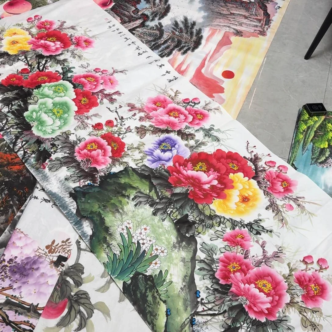 *****国画尺寸100X240纯手绘作品