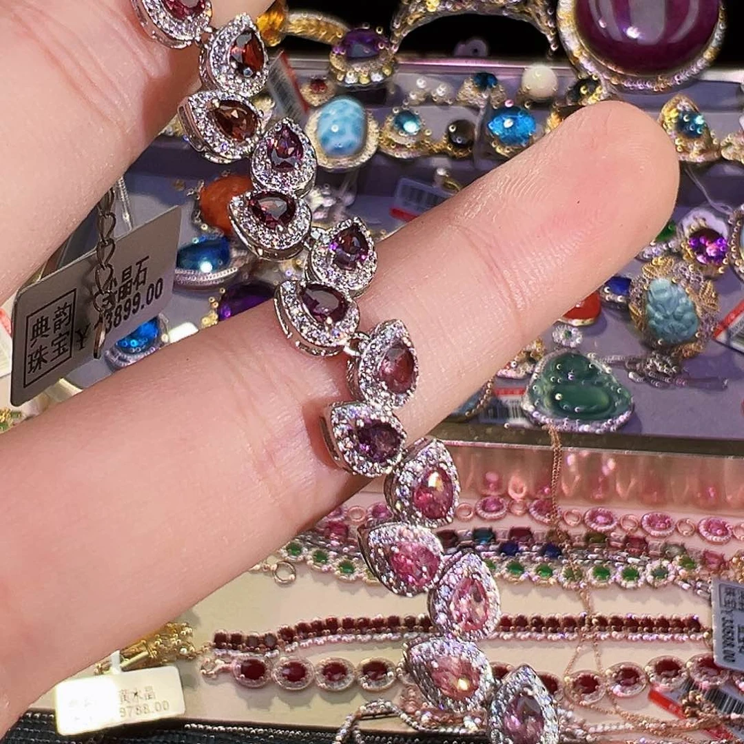 银S925镶嵌尖晶石珠宝半成品