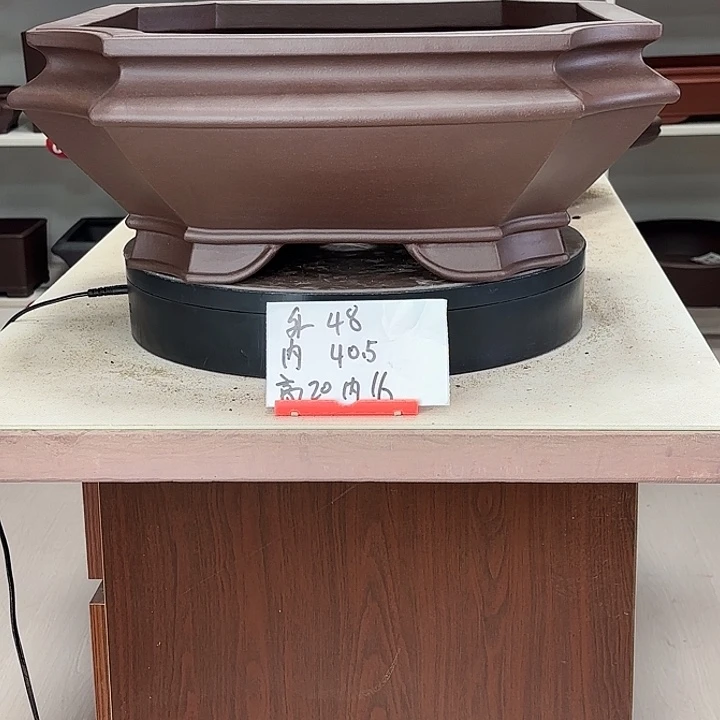 Z***"紫砂花盆大切角四方