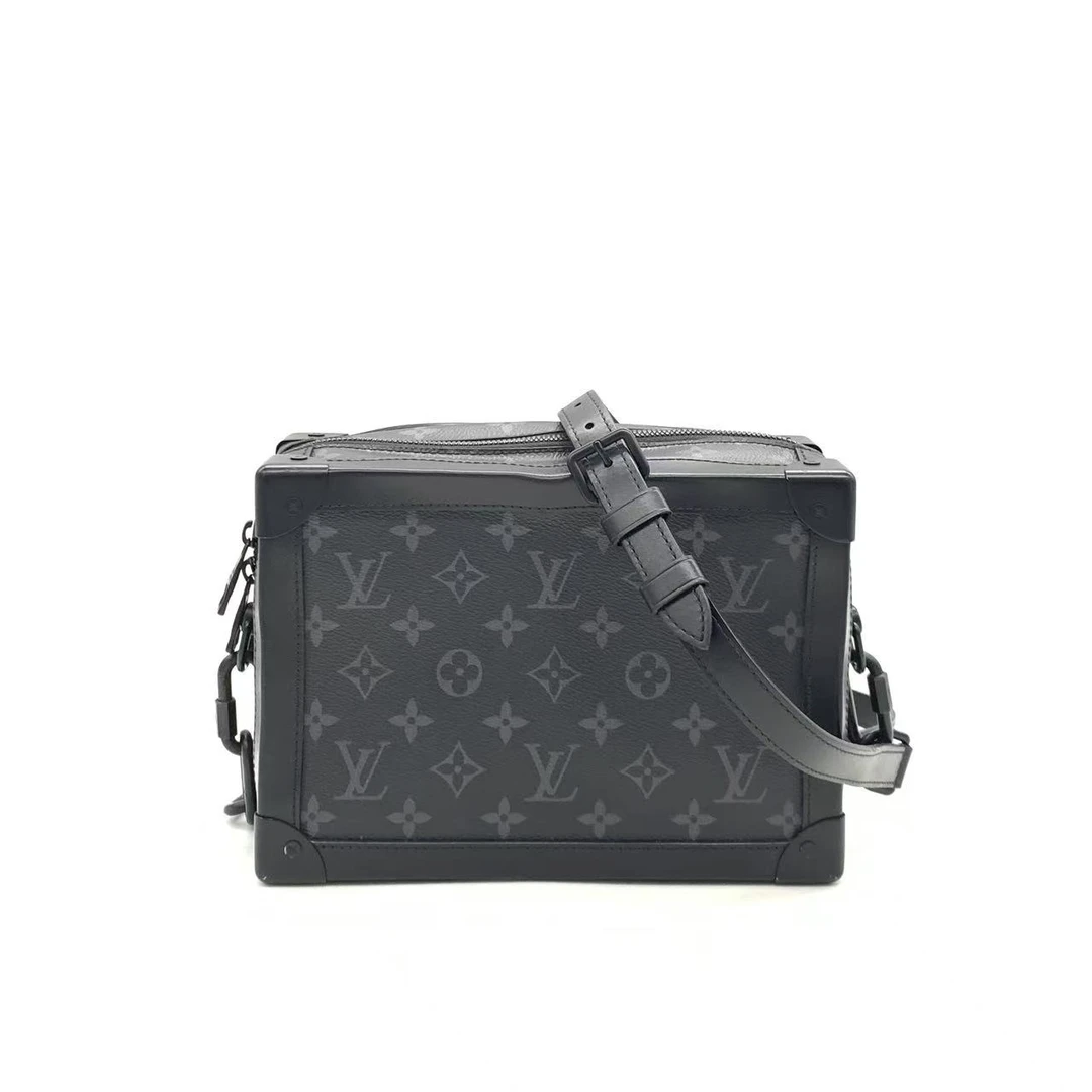 95新 LouisVuitton/路易威登 【安则专属】黑武士中号软盒子包
