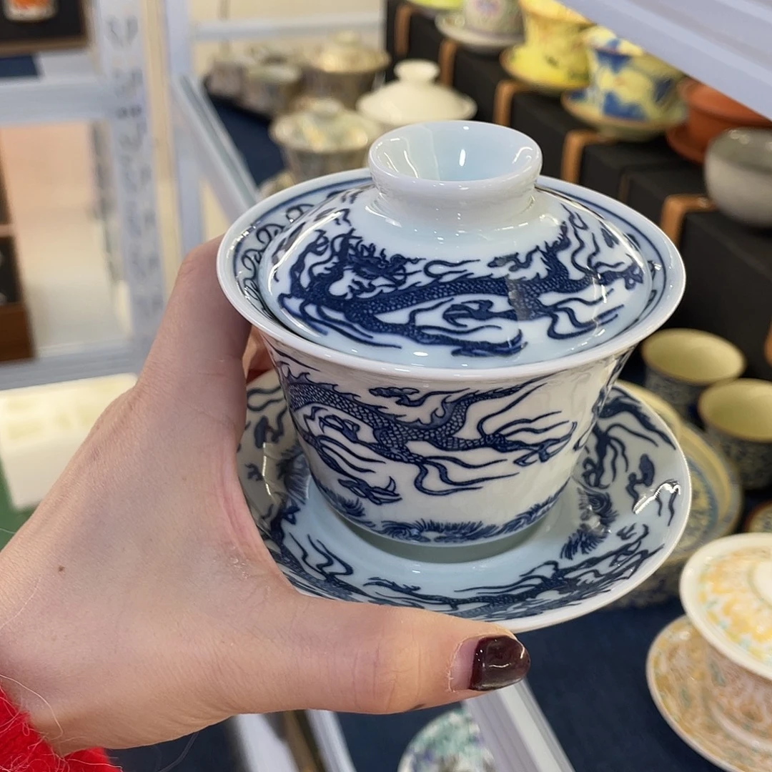 陶景德陶瓷盖碗茶具