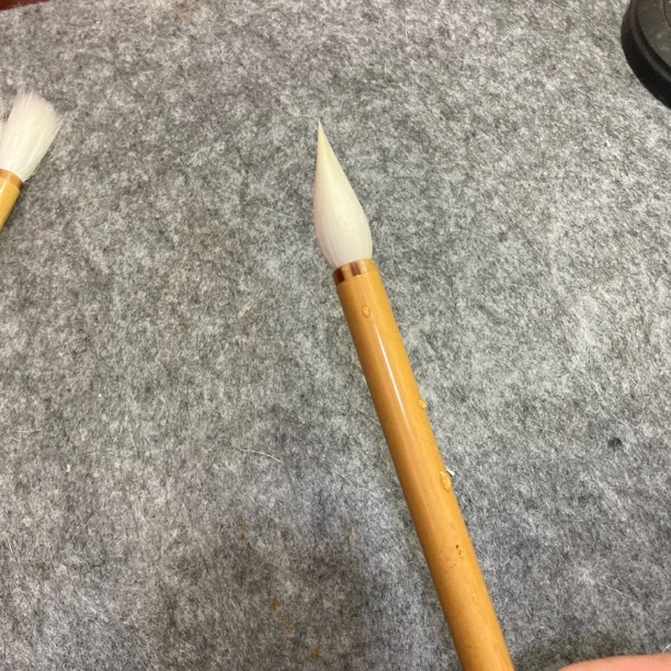 黄竹杆纯羊中楷：出锋：4.1cm 口径：1.0cm 高品质高手推荐软豪毛笔
