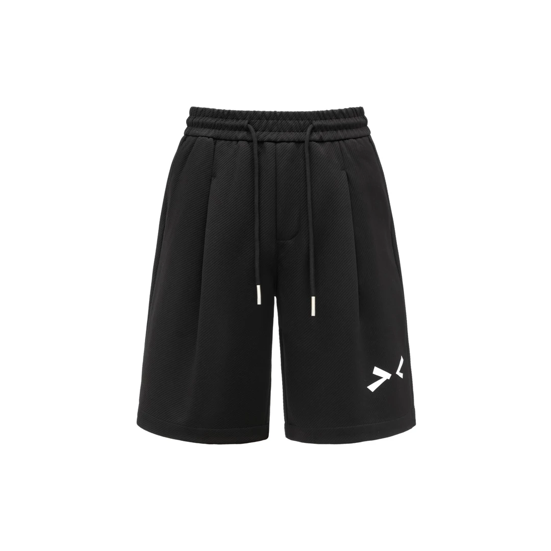 潮牌短裤男夏季五分裤华夫格纯色透气抗皱舒适亲肤百搭潮流