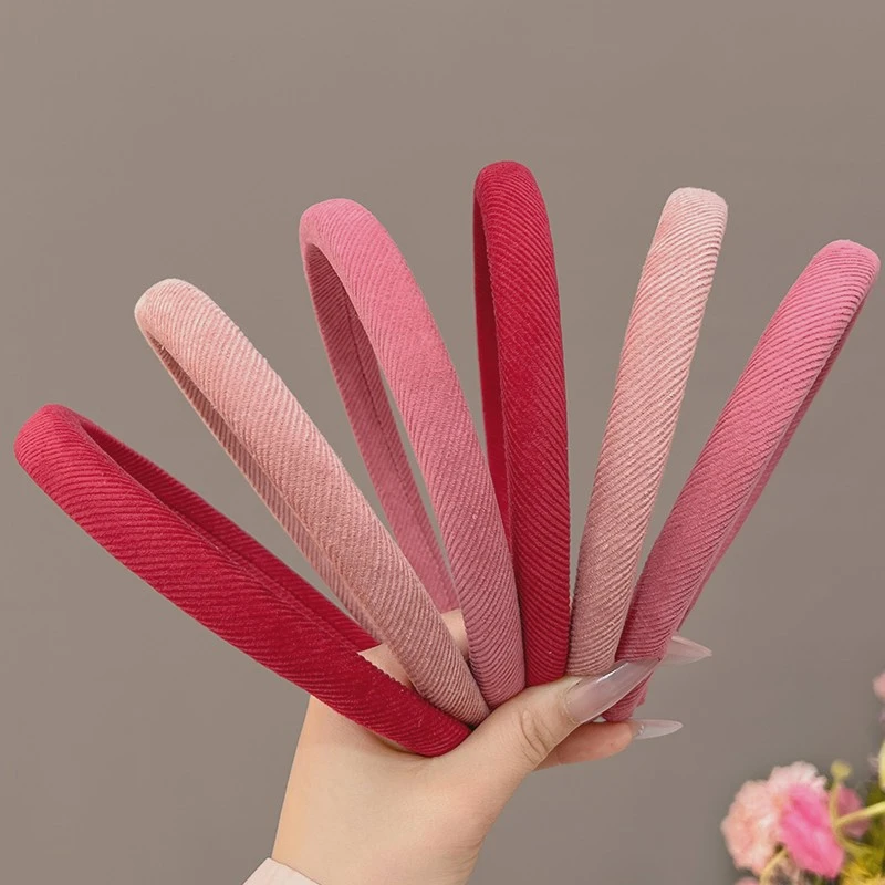 少女感粉色海绵发箍高颅顶压发头箍洗脸防滑发卡简约百搭发捆头饰