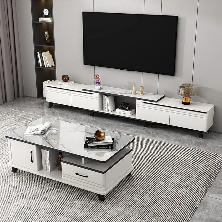 清仓茶几桌客厅家用轻奢简约现代小户型钢化玻璃茶几电视机柜组合