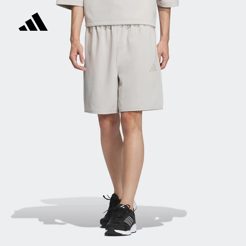 Adidas阿迪达斯男裤2025夏季新款凉爽针织五分裤中短裤JL6076