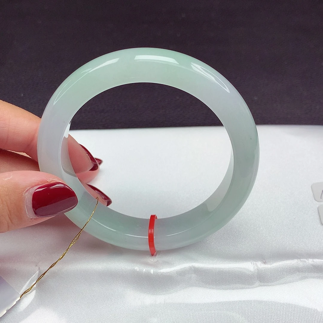 翡翠未镶嵌手镯55圈664