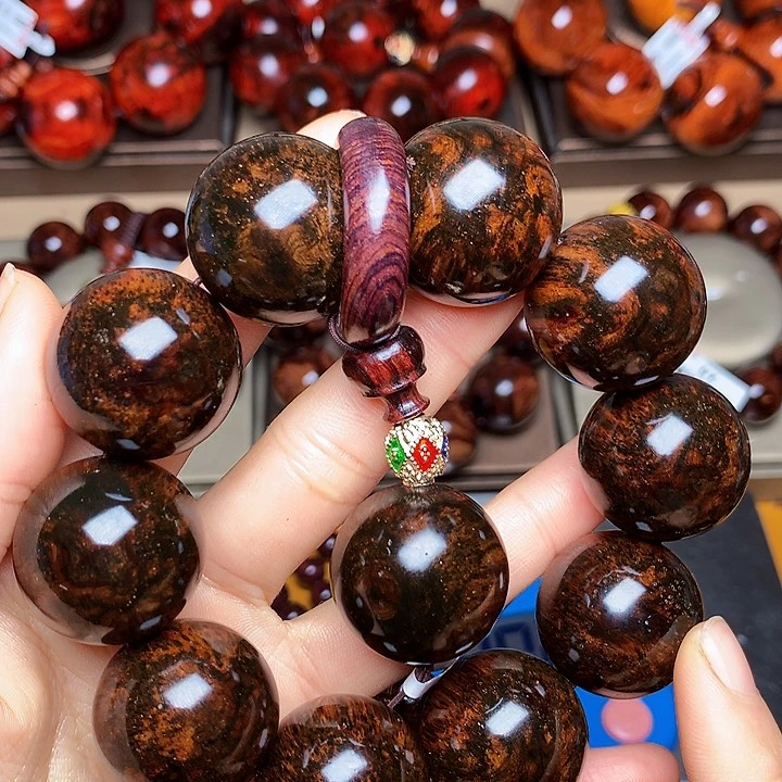 花梨木类手串/手链老挝花梨风化料土埋料2.5