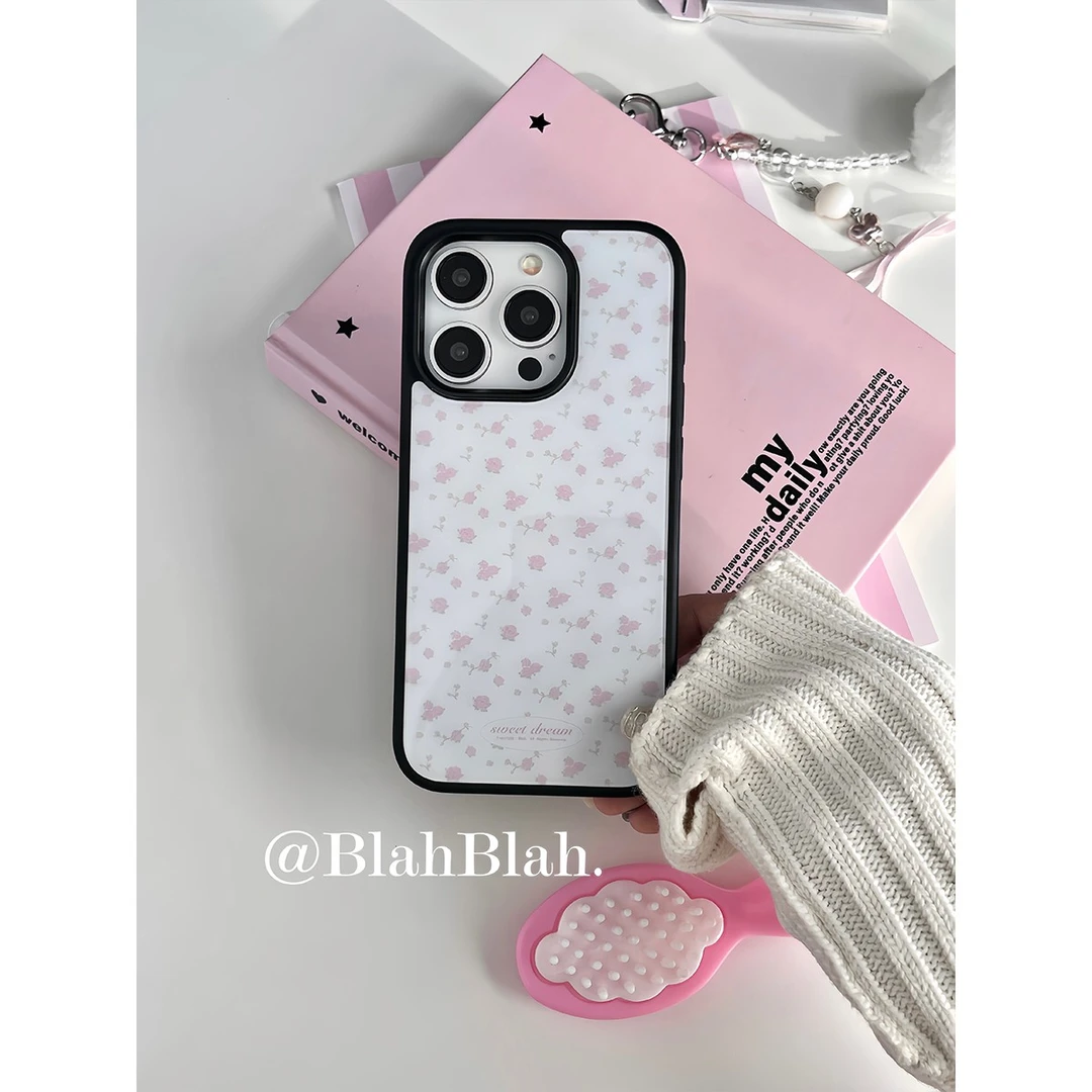 【玫瑰碎花】肤感壳适用苹果16防摔壳iphone13/4promax全包15高级感