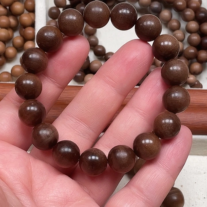 檀香木手串/手链迈索尔正区老山檀香1.2/17黑肉蜜香