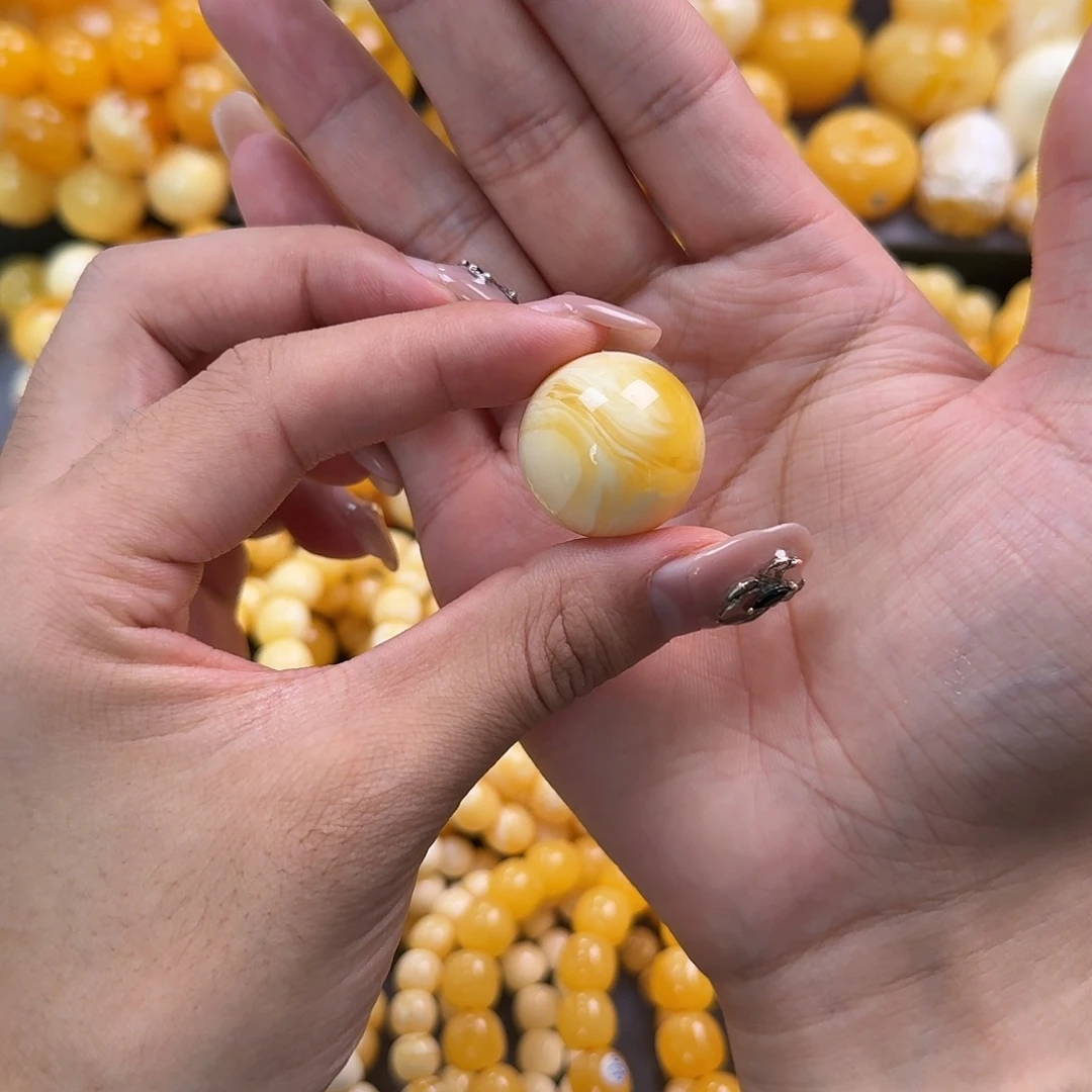 蜜蜡未镶嵌珠宝奇石25mm 9.3g