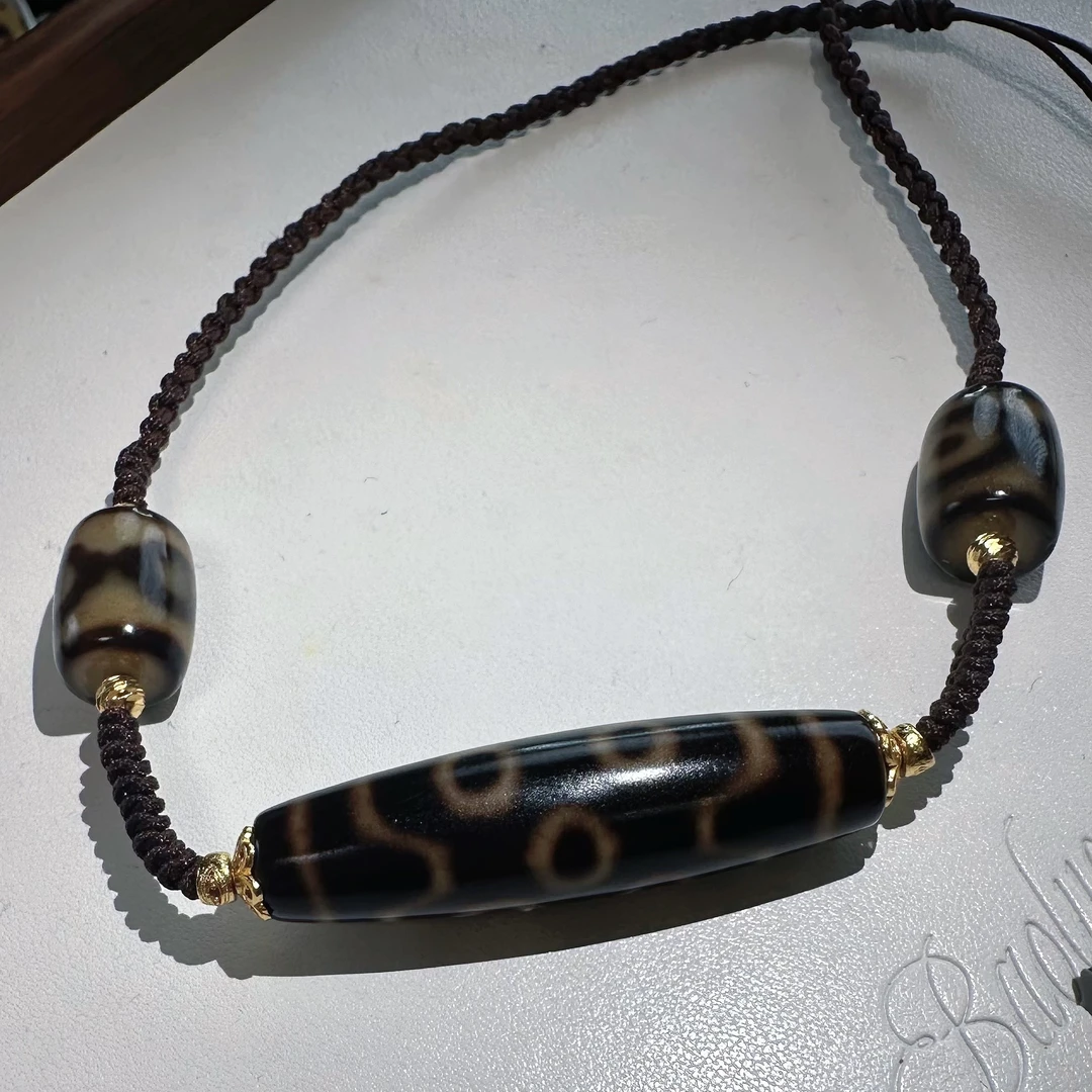 BLQXL-400 S925银黑金七眼天珠锁骨链