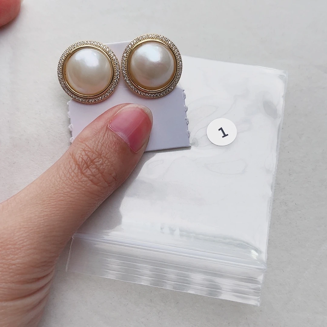 耳饰银S925镶嵌拼合珍珠（马贝珠）朗****区