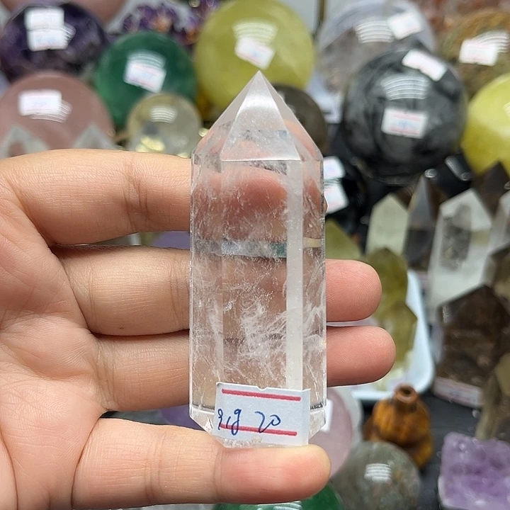 未镶嵌珠宝半成品水晶91克白水晶柱