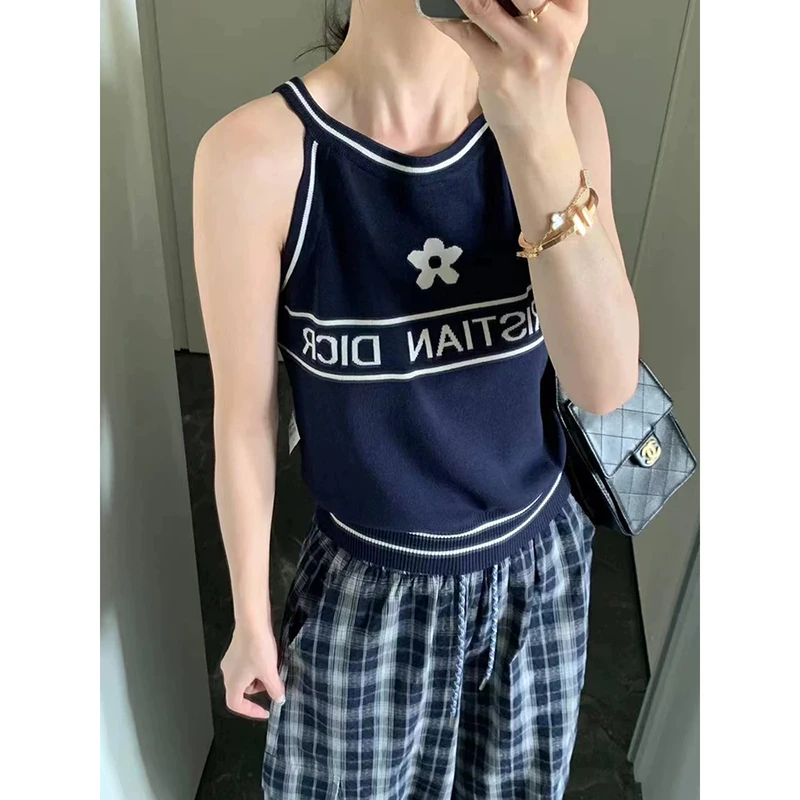 巨好看无袖吊带背心女外穿夏季2025新款美式复古辣妹打底针织上衣