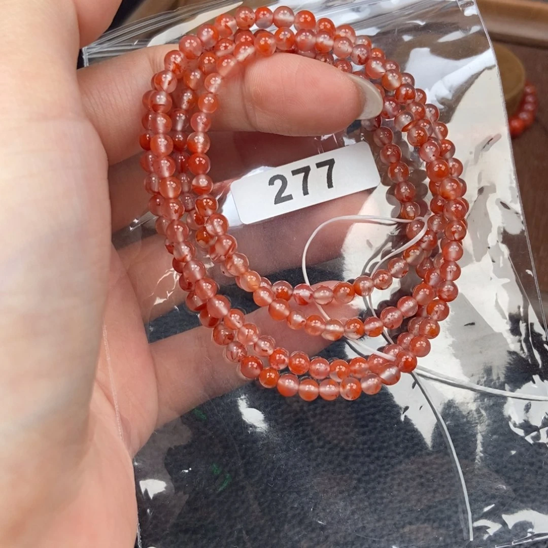 南红玛瑙未镶嵌手链卡4.2