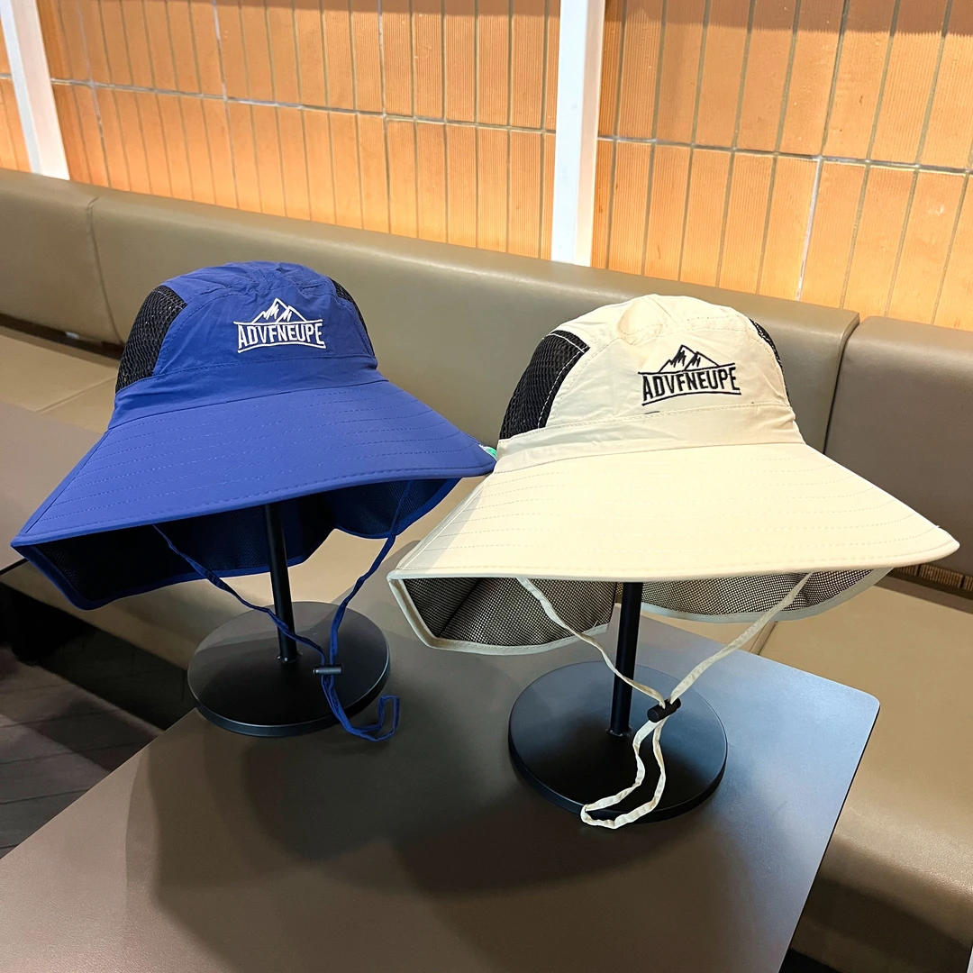 儿童网眼遮阳帽夏季宝宝大檐披肩帽男女童沙滩海边防紫外线渔夫帽