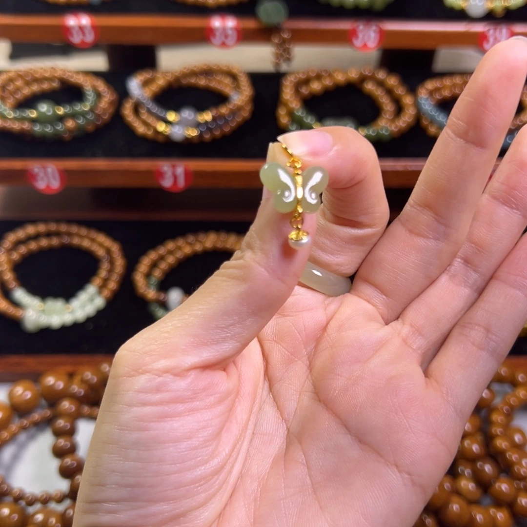 紫***来库克手串精品吊坠蝴蝶