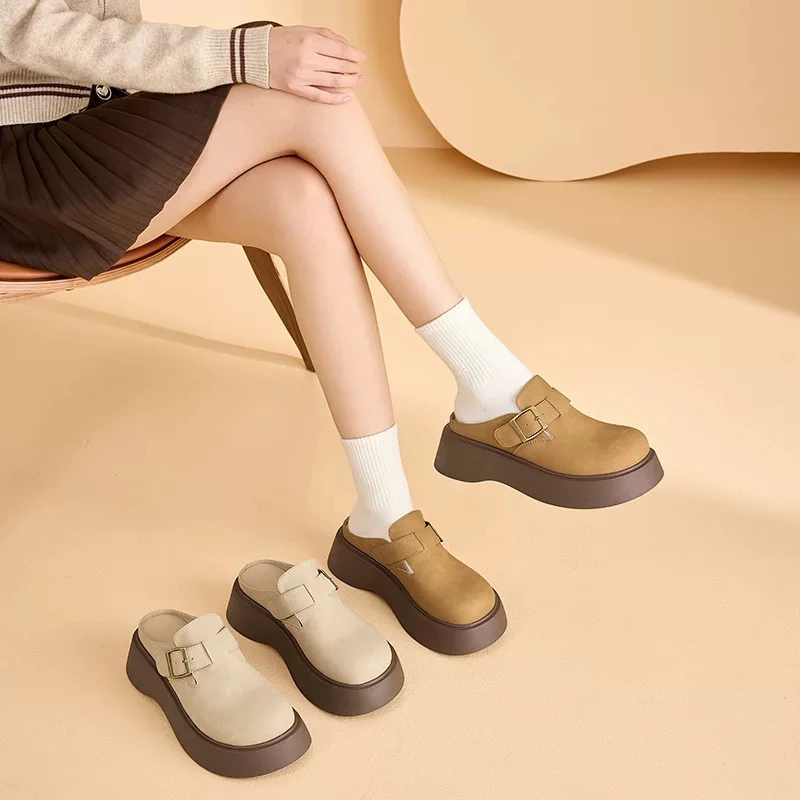 勃肯鞋增高耐磨春季时尚休闲鞋英伦风平底纯欲辣妹风