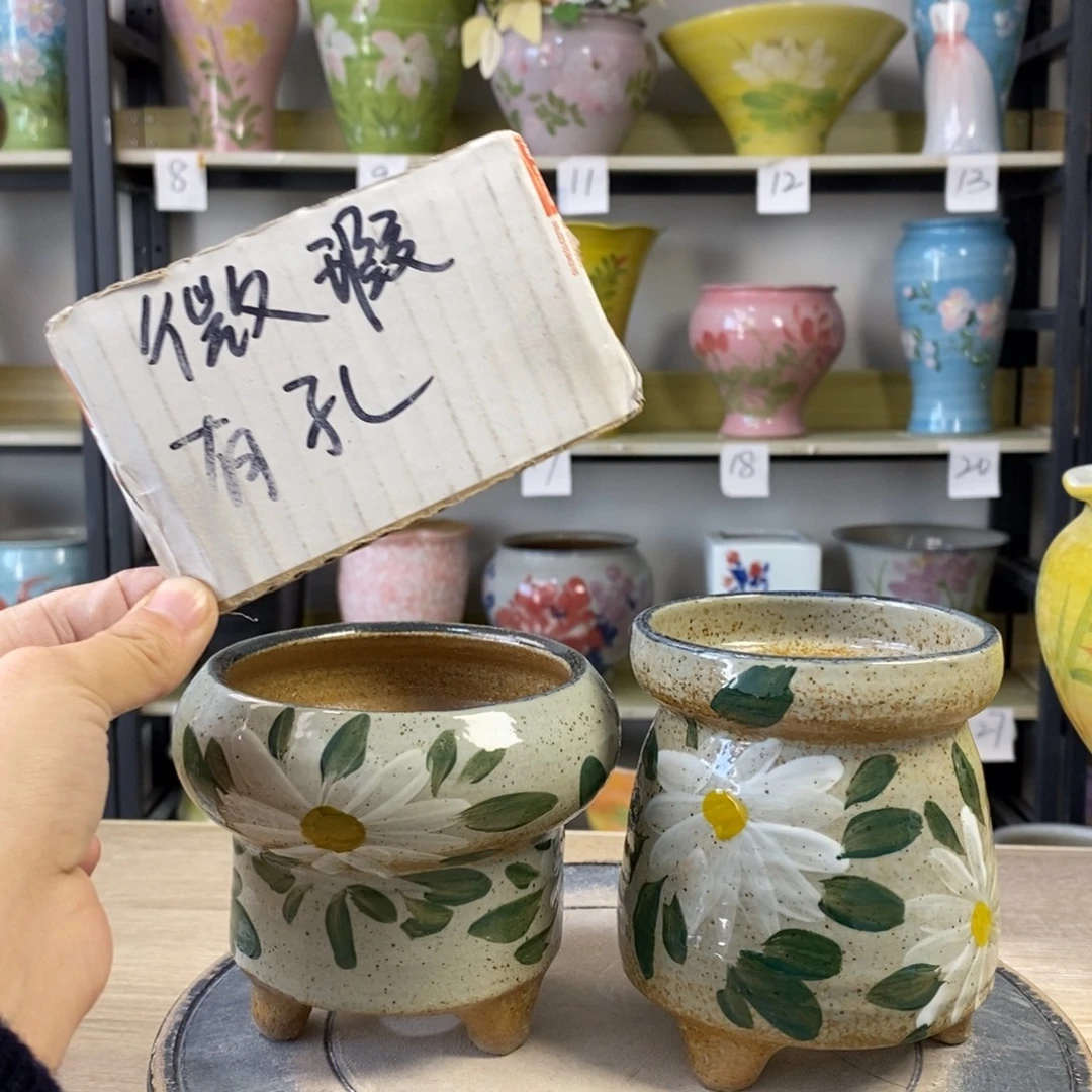 景德镇手工手绘陶瓷花盆