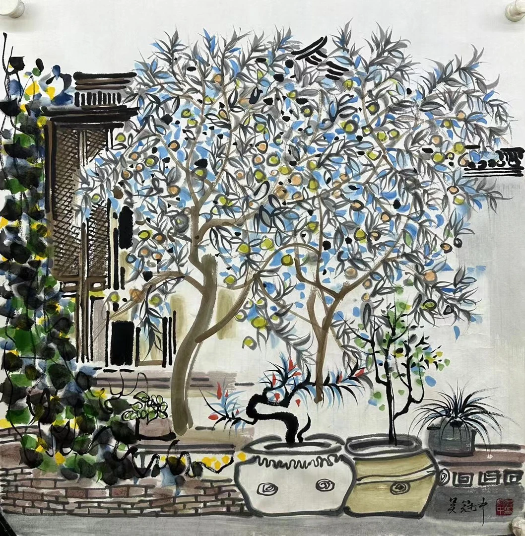 玄关斗方风景软1