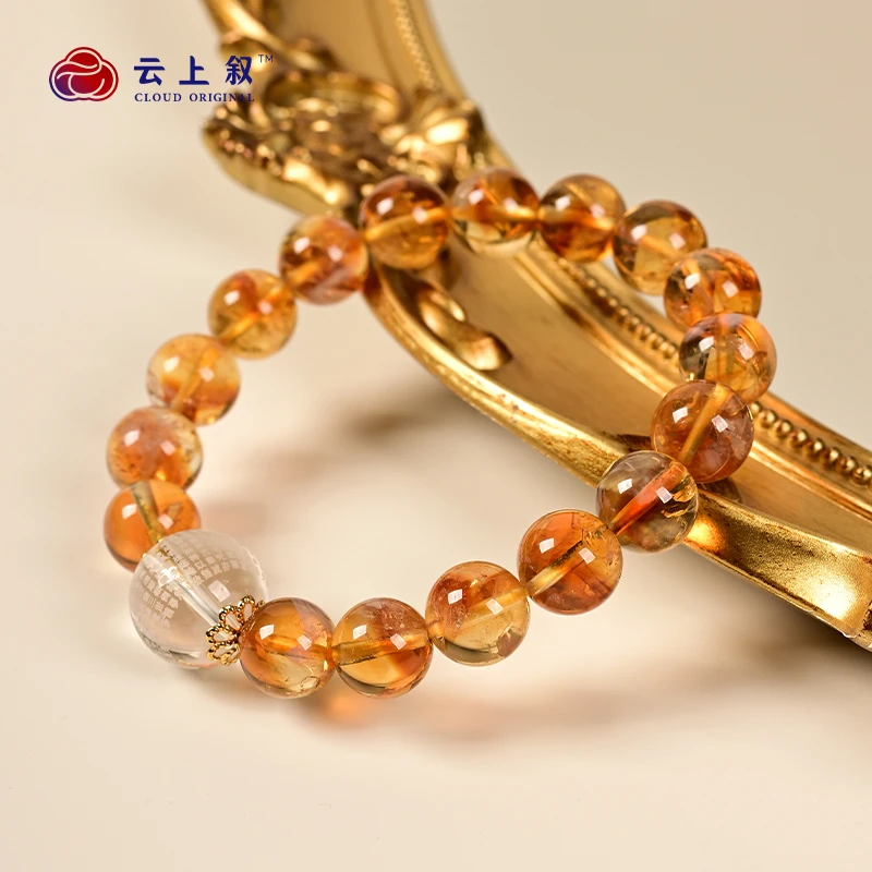【云上珠宝】黄塔晶黄水晶DIY心经单圈手串简约XY42202-10mm（商城）
