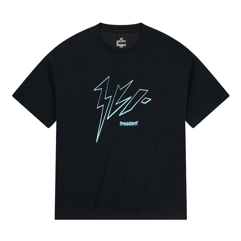 361度短袖男女款时尚舒适透气宽松圆领短袖T恤632419117-