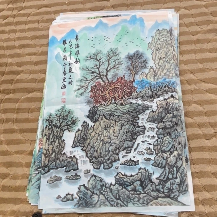 国画花鸟的故事也太三开