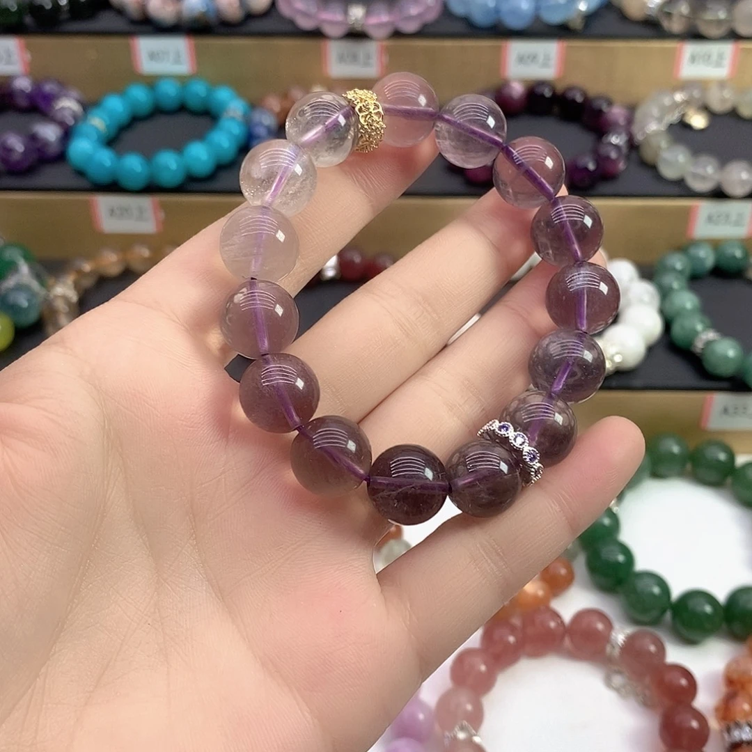 水晶手链未镶嵌拉丝萤石