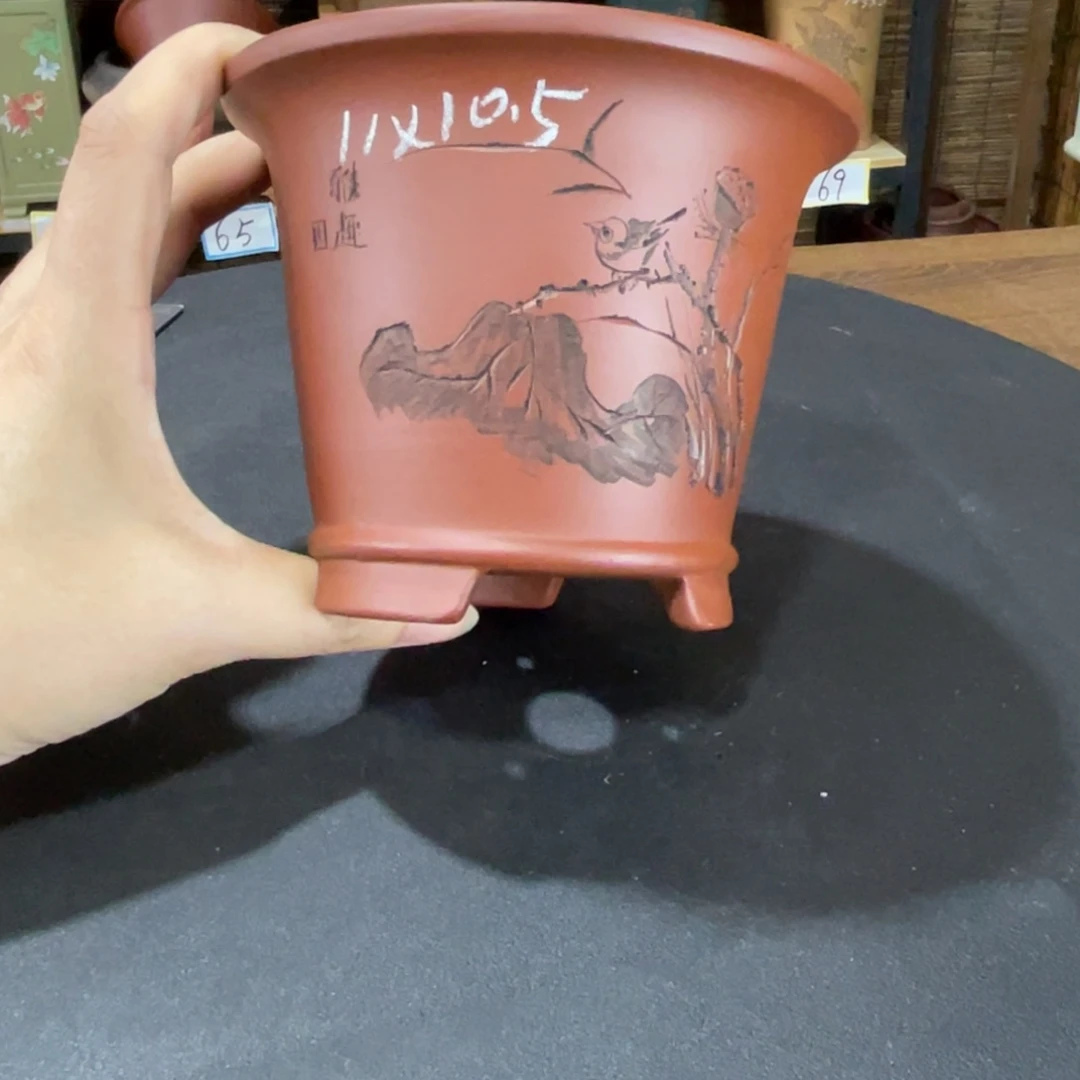 紫砂花盆紫砂杯是