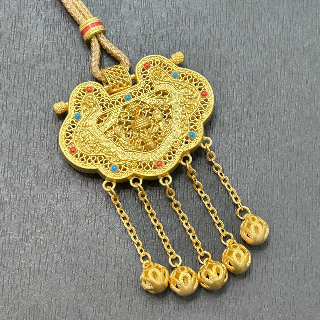 吊坠足银 【销冠专享】足银天子门生流苏吊坠YDZ998