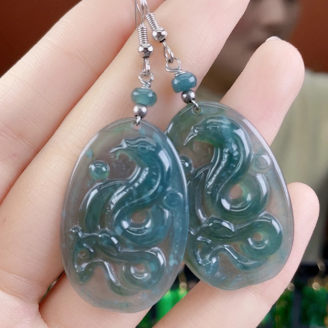 翡翠未镶嵌耳饰饰品