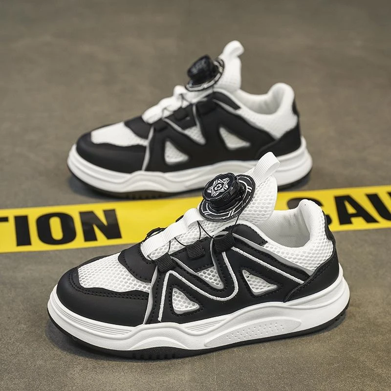 新款中大童男女宝春秋透气运动鞋魔术贴纽扣鞋透气运动鞋BCL11