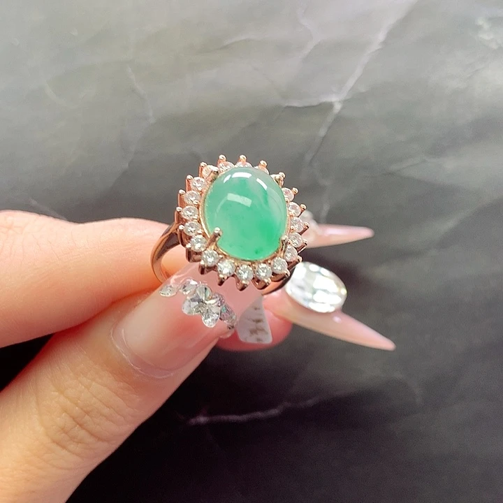 石英岩玉未镶嵌戒指