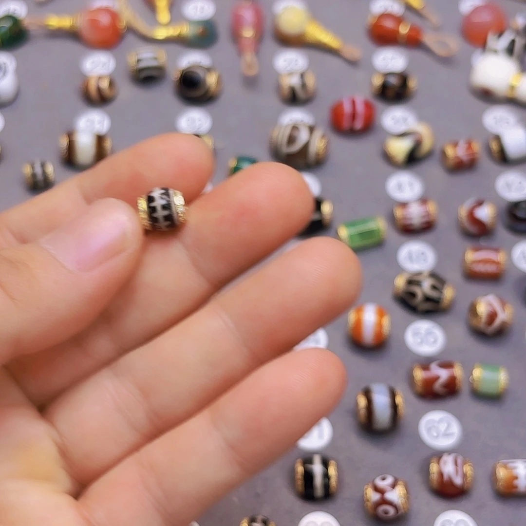 玛瑙/玉髓隔珠未镶嵌叮**火