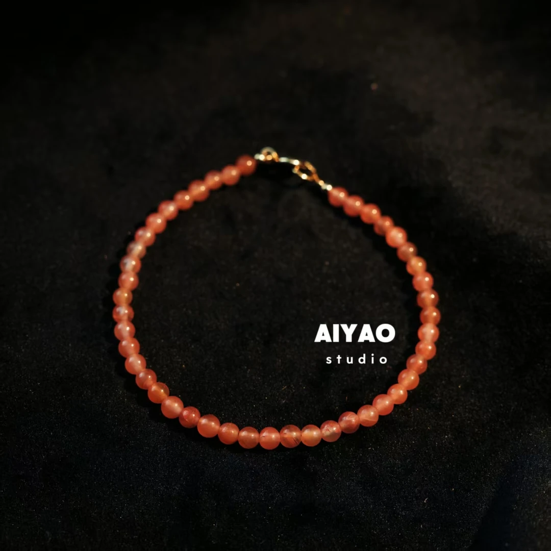 手链 【AIYAO】橙红手串B84