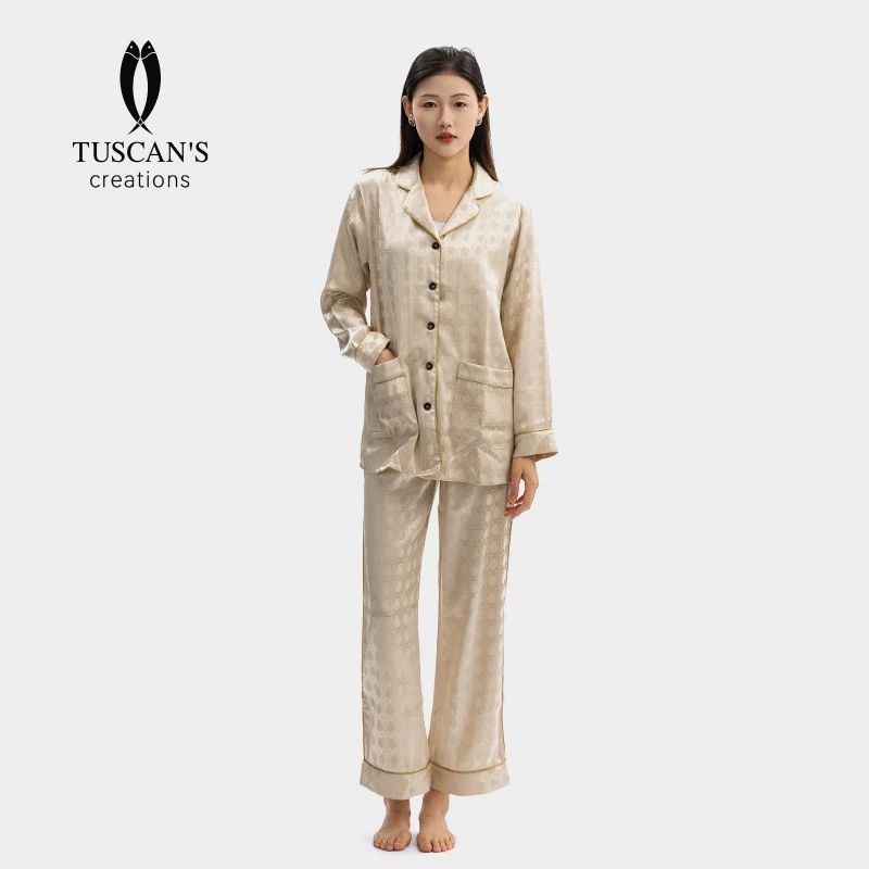 舒适宽松百搭居家服宅女长袖长裤薄款套装