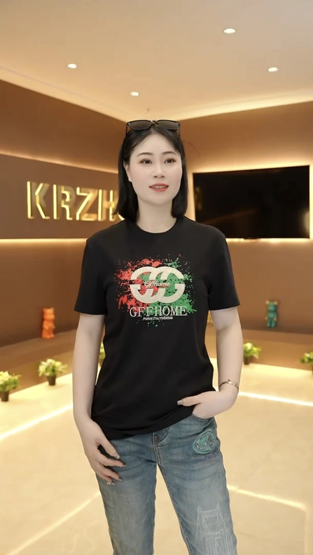 【春夏双面液氨】新款男士轻奢时尚休闲百搭半袖修身显瘦圆领短袖