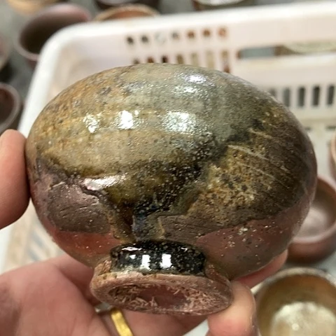 柴烧宝瓶杯子大放漏