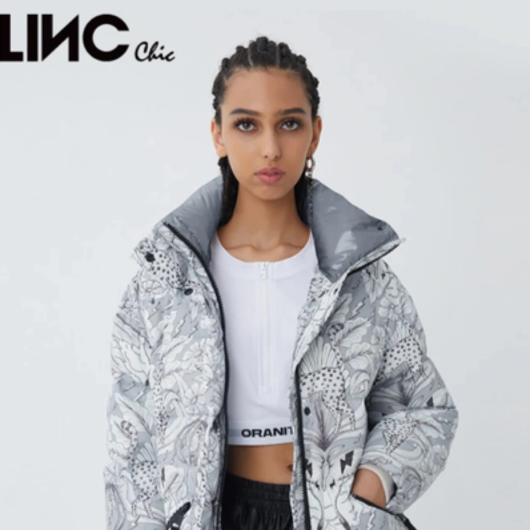 金羽杰短款立领无帽盖屁股羽绒服