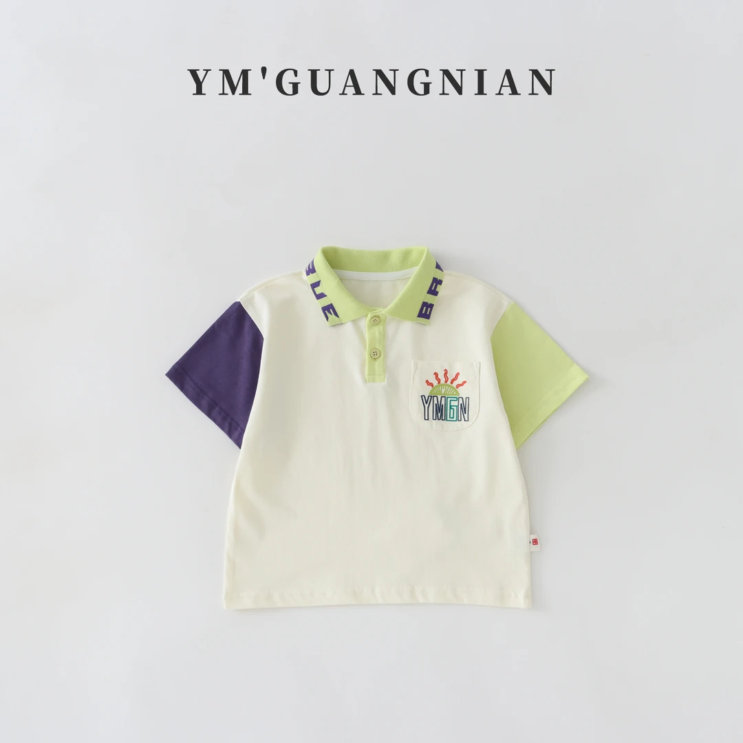 【幼棉光年】夏款短袖儿童韩版百搭舒适polo休闲T恤1220639