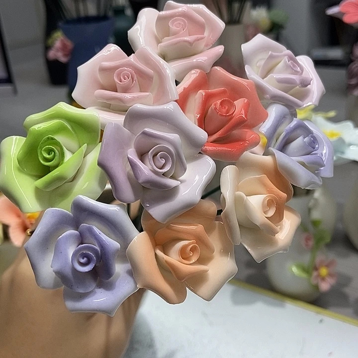 陶瓷纯手工捏花设计