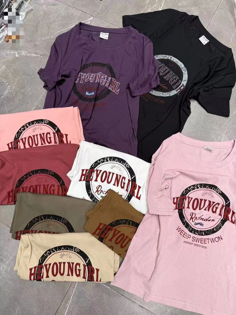 【云云精选】2034 夏季薄料字母T恤